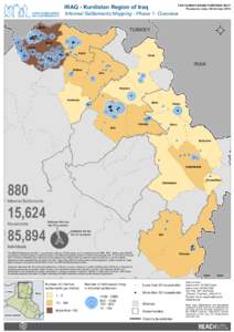 IRAQ - Kurdistan Region of Iraq  FOR HUMANITARIAN PURPOSES ONLY Production date: 28 October[removed]Informal Settlements Mapping - Phase 1: Overview
