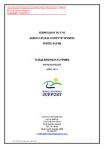 Government of South Australia / Royal Bank of Scotland Group / Rural Business-Cooperative Service