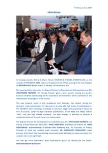 Perama, June 2, 2014 PRESS RELEASE On Sunday June 01, 2014 at 8.30 pm, Messrs IGNATIOS & MICHAEL SPANOPOULOS, on the occasion of POSIDONIA 2014, hosted a reception for the official opening of the new shipyard of SPANOPOU