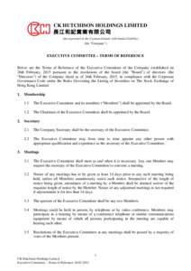      CK HUTCHISON HOLDINGS LIMITED 長江和記實業有限公司 (Incorporated in the Cayman Islands with limited liability)