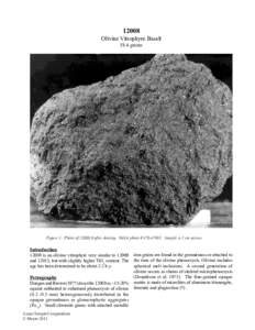 12008 Olivine Vitrophyre Basalt 58.4 grams Figure 1: Photo of 12008,0 after dusting. NASA photo # S70[removed]Sample is 2 cm across.