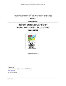 IBFAN – International Baby Food Action Network  THE CONVENTION ON THE RIGHTS OF THE CHILD Session 61 September 2012