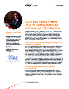 Citrix Online SJLM Law GoToMyPC, GoToMeeting, GoToWebinar Case Study