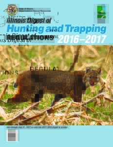 State of Illinois Department of Natural Resources Illinois Digest of  Hunting andTrapping