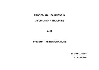 Unfair dismissal in the United Kingdom / Loudermill hearing / Law / Administrative law / Natural justice