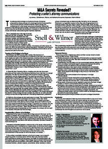 C-58 ORANGE COUNTY BUSINESS JOURNAL  MERGERS & ACQUISITIONS Advertising Supplement SEPTEMBER 29, 2014