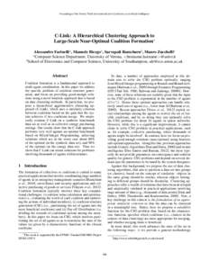 C-Link: A Hierarchical Clustering Approach to Large-Scale Near-Optimal Coalition Formation