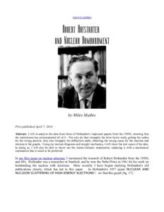 return to updates  Robert Hofstadter and Nuclear Bombardment  by Miles Mathis