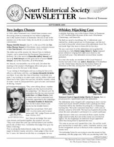 Court Historical Society  Newsletter Eastern District of Tennessee