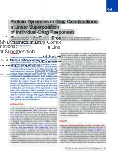 Protein Dynamics in Drug Combinations: a Linear Superposition of Individual-Drug Responses Naama Geva-Zatorsky,1,2 Erez Dekel,1,2 Ariel A. Cohen,1 Tamar Danon,1 Lydia Cohen,1 and Uri Alon1,* 1Departments