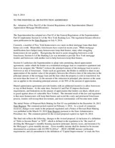 Real estate / Real property law / Banking / Economy of the United States / Foreclosure / Mortgage modification / Mortgage loan / Loan modification in the United States / Subprime mortgage crisis / Mortgage / United States housing bubble / Finance