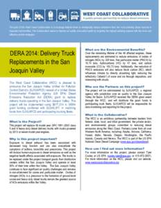 DERA 2014: Delivery Truck Replacements in the San Joaquin Valley