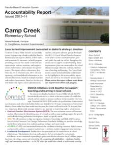 Results-Based Evaluation System  Accountability Report Issued 2013–14  Camp Creek