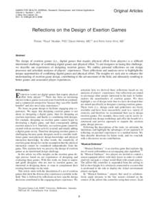 GAMES FOR HEALTH JOURNAL: Research, Development, and Clinical Applications Volume 4, Number 1, 2015 ª Mary Ann Liebert, Inc. DOI: [removed]g4h[removed]Original Articles