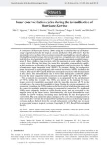 Quarterly Journal of the Royal Meteorological Society  Q. J. R. Meteorol. Soc. 137: 829–844, April 2011 B Inner-core vacillation cycles during the intensification of Hurricane Katrina