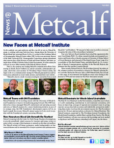 Fall[removed]Metcalf Michael P. Metcalf Institute for Marine & Environmental Reporting