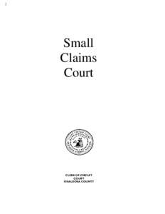 Small Claims Court CLERK OF CIRCUIT COURT