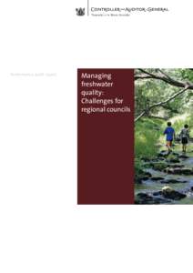 Managing freshwater quality: Challenges for regional councils