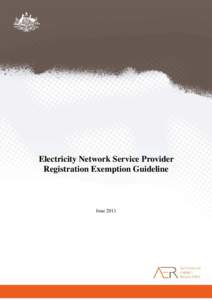 Electricity network registration exemption guideline June 2011