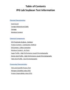 IPG Lab Corn Test Information