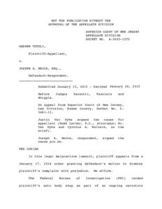 NOT FOR PUBLICATION WITHOUT THE APPROVAL OF THE APPELLATE DIVISION SUPERIOR COURT OF NEW JERSEY APPELLATE DIVISION DOCKET NO. A-3005-13T2 ANDREW TOTOLI,