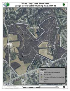 White Clay Creek State Park Judge Morris Estate Hunting Map[removed]Co ac h  !