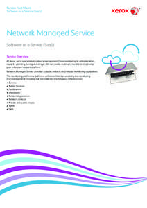 Service Fact Sheet Software as a Service (SaaS) Network Managed Service Software as a Service (SaaS) Service Overview