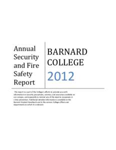 Annual Security and Fire Safety Report