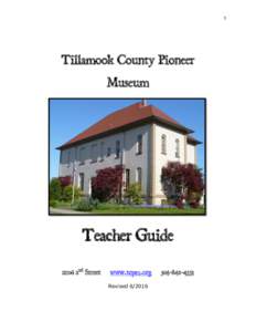 Education / Museology / Museum / Tillamook /  Oregon / Field trip / Worksheet / Tillamook County /  Oregon / Leisure / Professional studies