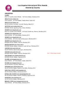 Wine Result Book By Country