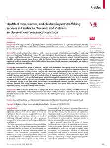 Health of men, women, and children in post-trafficking services in Cambodia, Thailand, and Vietnam: an observational cross-sectional study