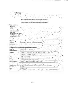 ATSC M/H A/153 Disclosure Statement and Licensing Declaration