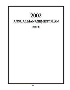 2002 ANNUAL MANAGEMENT PLAN PART II 13