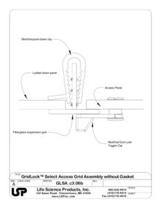 Modified push-down clip  Locked down panel Access Panel