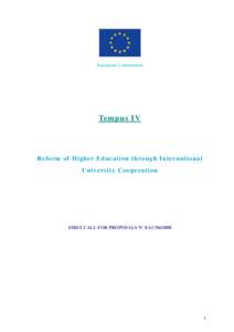 Tempus IV - Reform of Higher Education through International University Cooperation