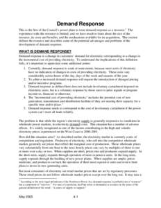 Pricing / Demand response / Electrical grid / Electric power transmission systems / Renewable energy policy / Electricity market / Time-based pricing / Electricity pricing / Monopoly / Electric power / Energy / Electric power distribution