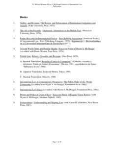 Yale Journal of International Law / James Crawford / Public international law / Yale Law School / Dan Sarooshi / International legal theory / Myres S. McDougal / International relations / Law