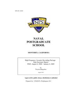 NPS-OC[removed]NAVAL POSTGRADUATE SCHOOL MONTEREY, CALIFORNIA