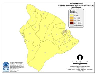 Island of Hawaii Chinese Population by Census Tracts: 2010 (Race Alone) CT[removed]%