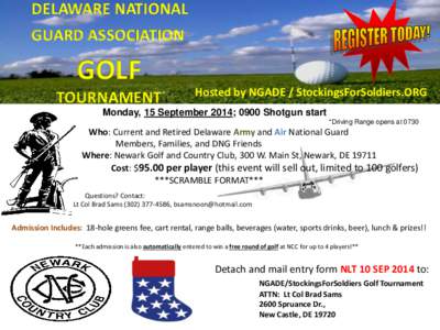 DELAWARE NATIONAL GUARD ASSOCIATION GOLF TOURNAMENT