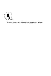 1997 NATIONAL AGRICULTURAL BIOTECHNOLOGY COUNCIL REPORT NABC REPORT 9  Resource Management in