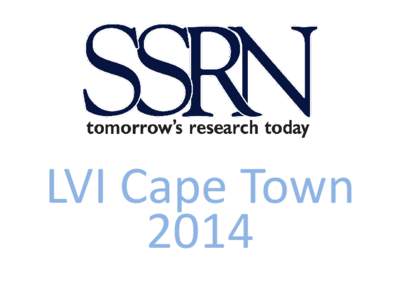 LVI Cape Town 2014 Sustainability (What is it Good For?)  [removed]