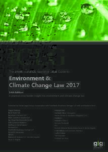 ICLG  The International Comparative Legal Guide to: Environment & Climate Change Law 2017