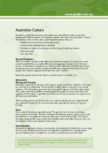 www.qrmfn.com.au  Australian Culture