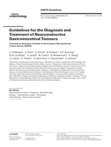 ENETS Guidelines Neuroendocrinology 2004;80:394–424 DOI: [removed] Published online: April 18, 2005