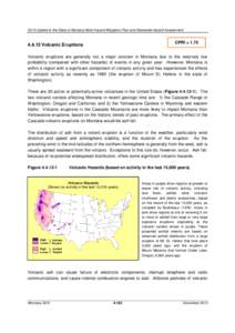 2013 Update to the State of Montana Multi-Hazard Mitigation Plan and Statewide Hazard Assessment  CPRI = [removed]Volcanic Eruptions