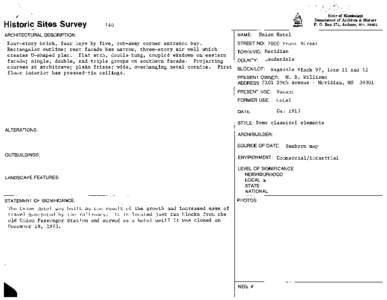 Historic Sites Survey  State of Mississippi