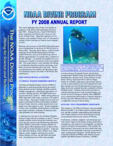 Water / Recreational diving / Office of Oceanic and Atmospheric Research / Scuba diving / NOAAS Nancy Foster / Nitrox / NOAAS Delaware II / NOAAS John N. Cobb / NOAAS Thomas Jefferson / National Oceanic and Atmospheric Administration / Underwater diving / Underwater sports
