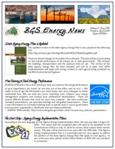 BGS Energy News  Volume V, Issue IIB March & April 2010 Special Edition