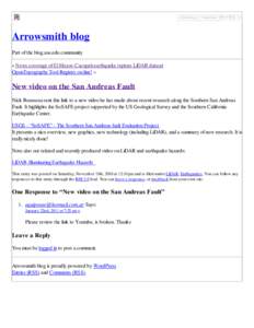 Geography of California / California / Salton Trough / Lidar / Robotic sensing / San Andreas Fault / Earthquake / Trackback